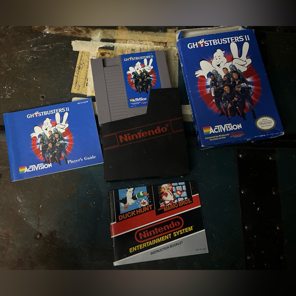 Original Nintendo NES ghostbusters 2 video game with box / manuals (works)